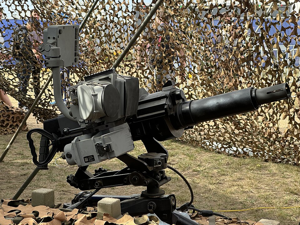 Closer view of MK 47 grenade launcher during Avalon 2025