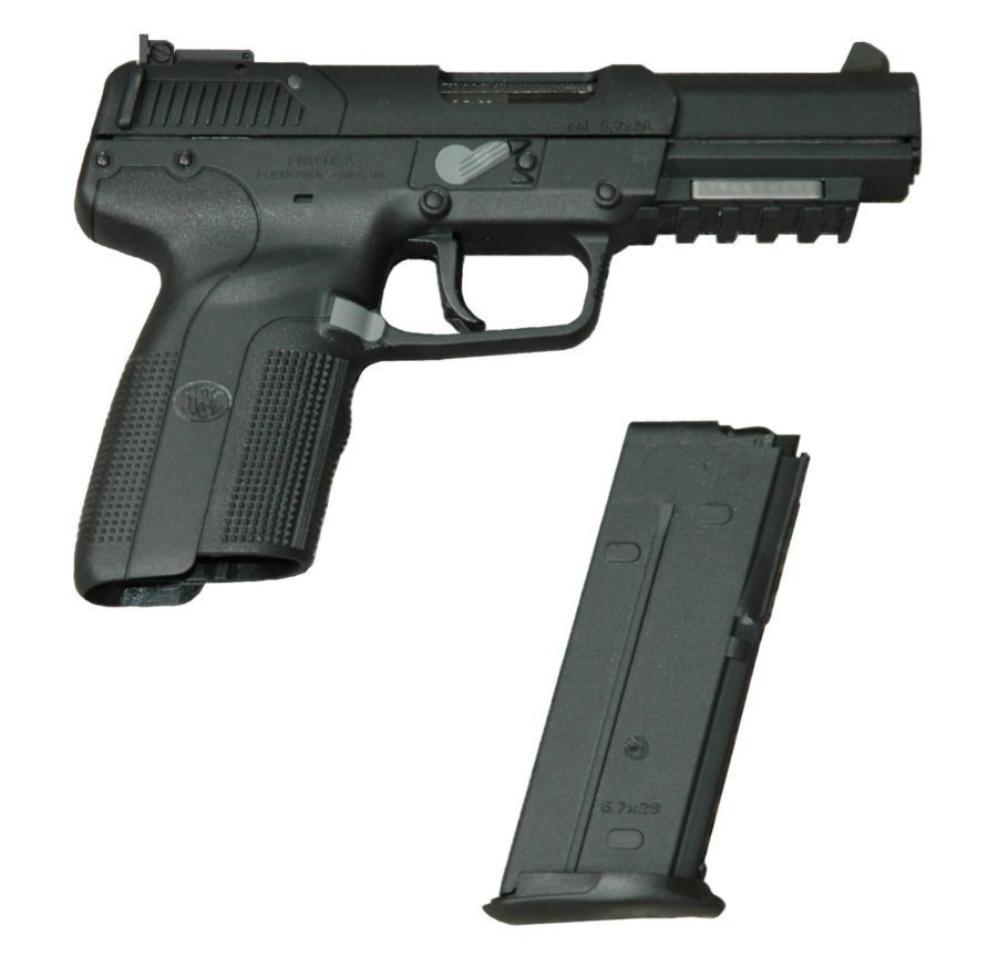 FN Five-seveN USG pistol with empty 20-round magazine.