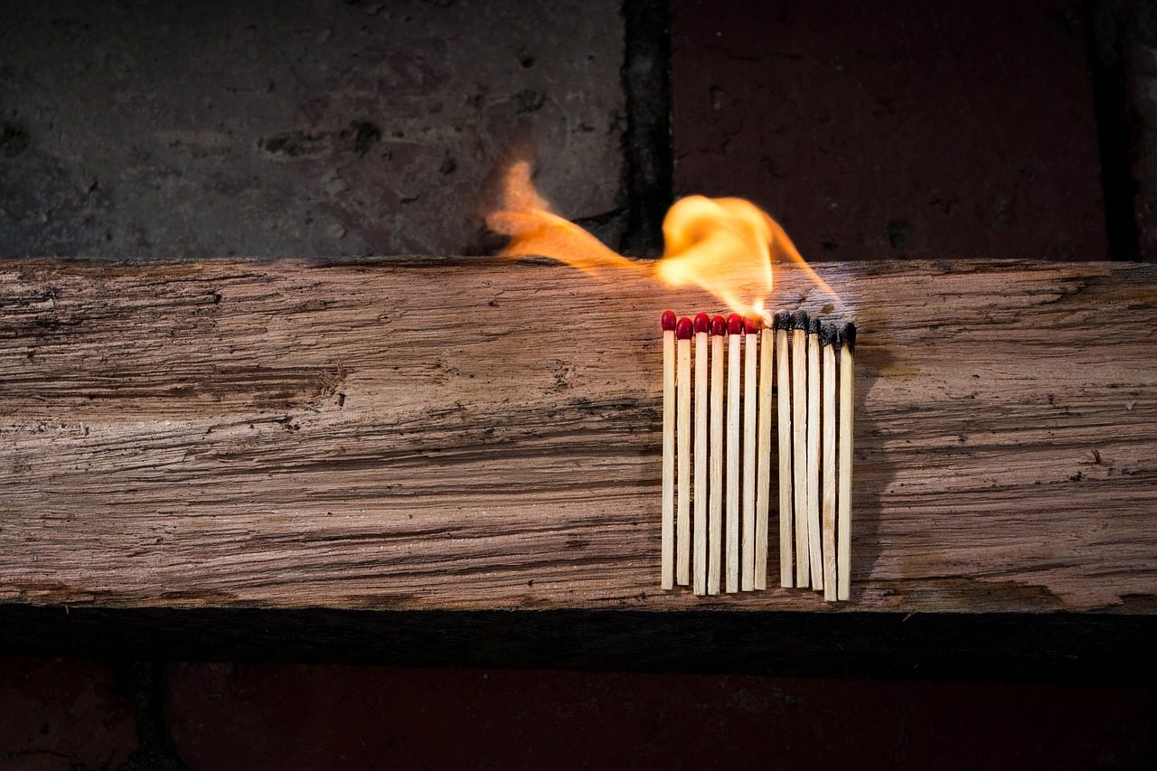 flame, matchsticks, match, wooden sticks, burning, light, flame, match, match, match, match, match