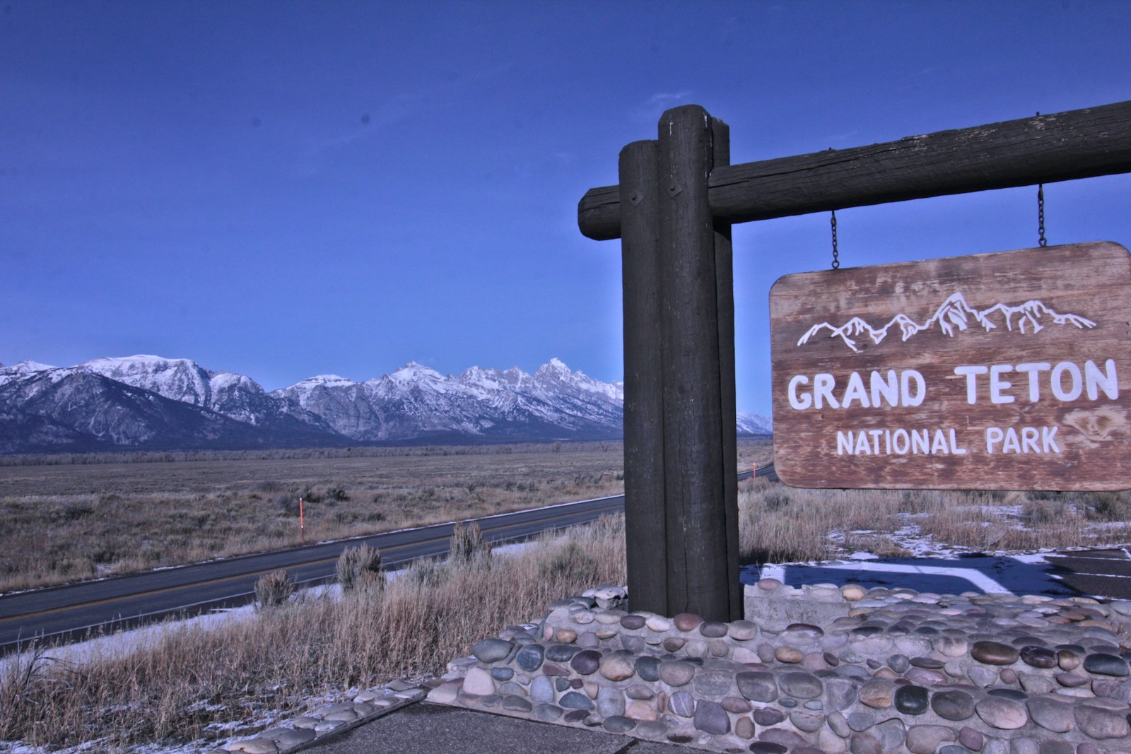 The Grand Teton National Park in front of the Grand Tetons in Grand Teton National Park in Wyoming, USA.